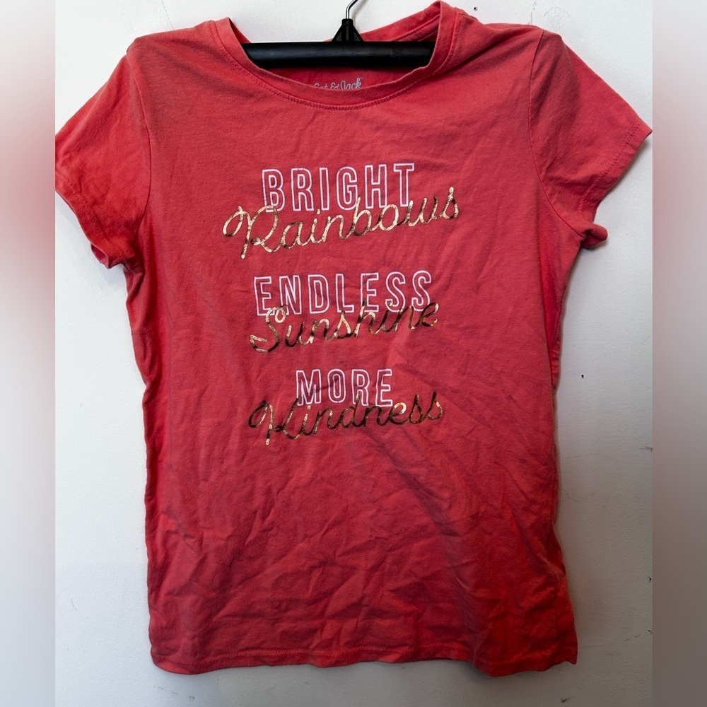 Girls Cat & Jack Coral T-Shirt.  Size M​